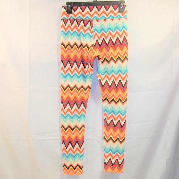 DGNY Womens Leggings Pants Size Medium Tribal Aztec Stretch Casual Multi Color - Picture 2 of 5